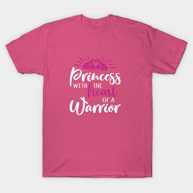 For Christian Warriors: Princess With the Heart of a Warrior T-Shirt by Graphics Gurl